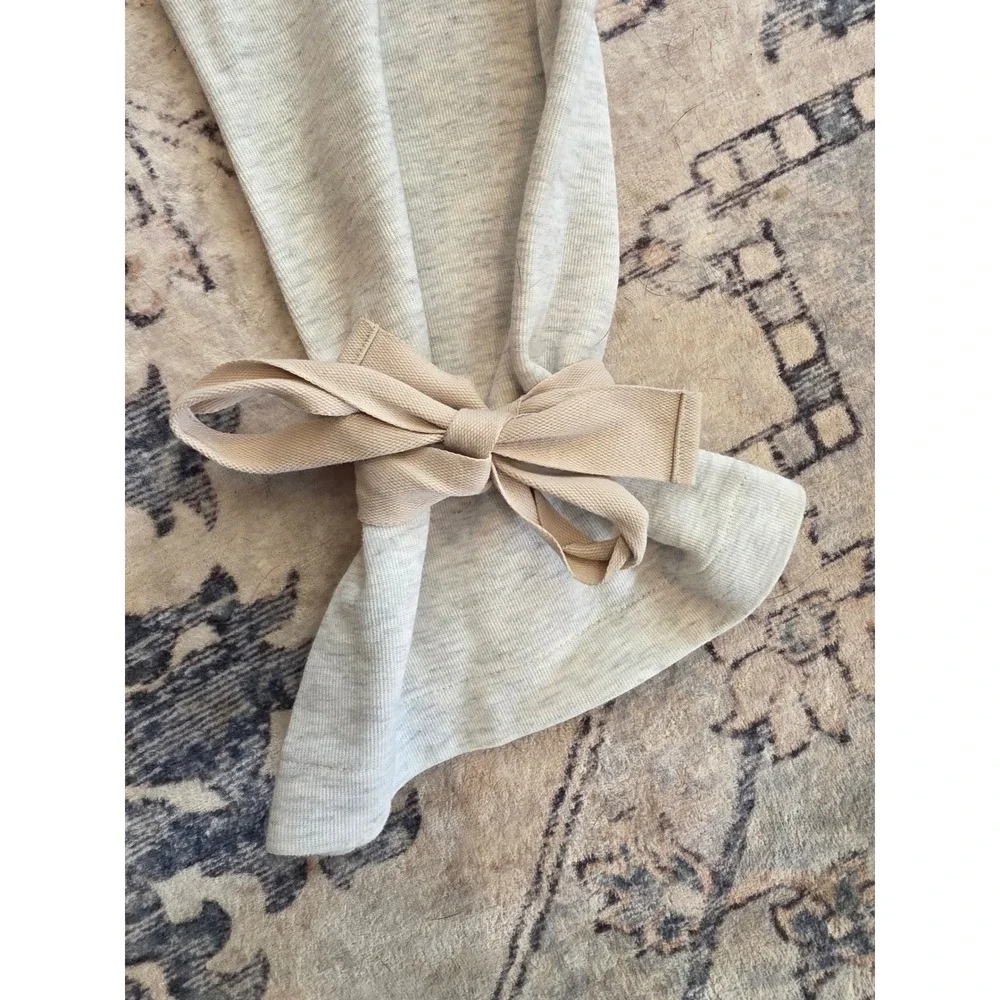 J. Crew Women's Size Small Light Grey Bell Tie-sleeve Sweater